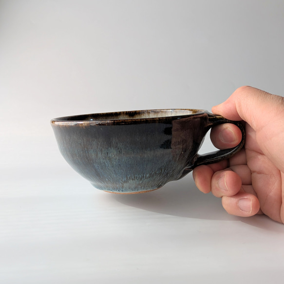 きれいなブルーのスープカップ 【手仕事 民藝 和 陶器】 お椀・ボウル