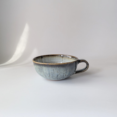 きれいなブルーのスープカップ 【手仕事 民藝 和 陶器】 お椀・ボウル