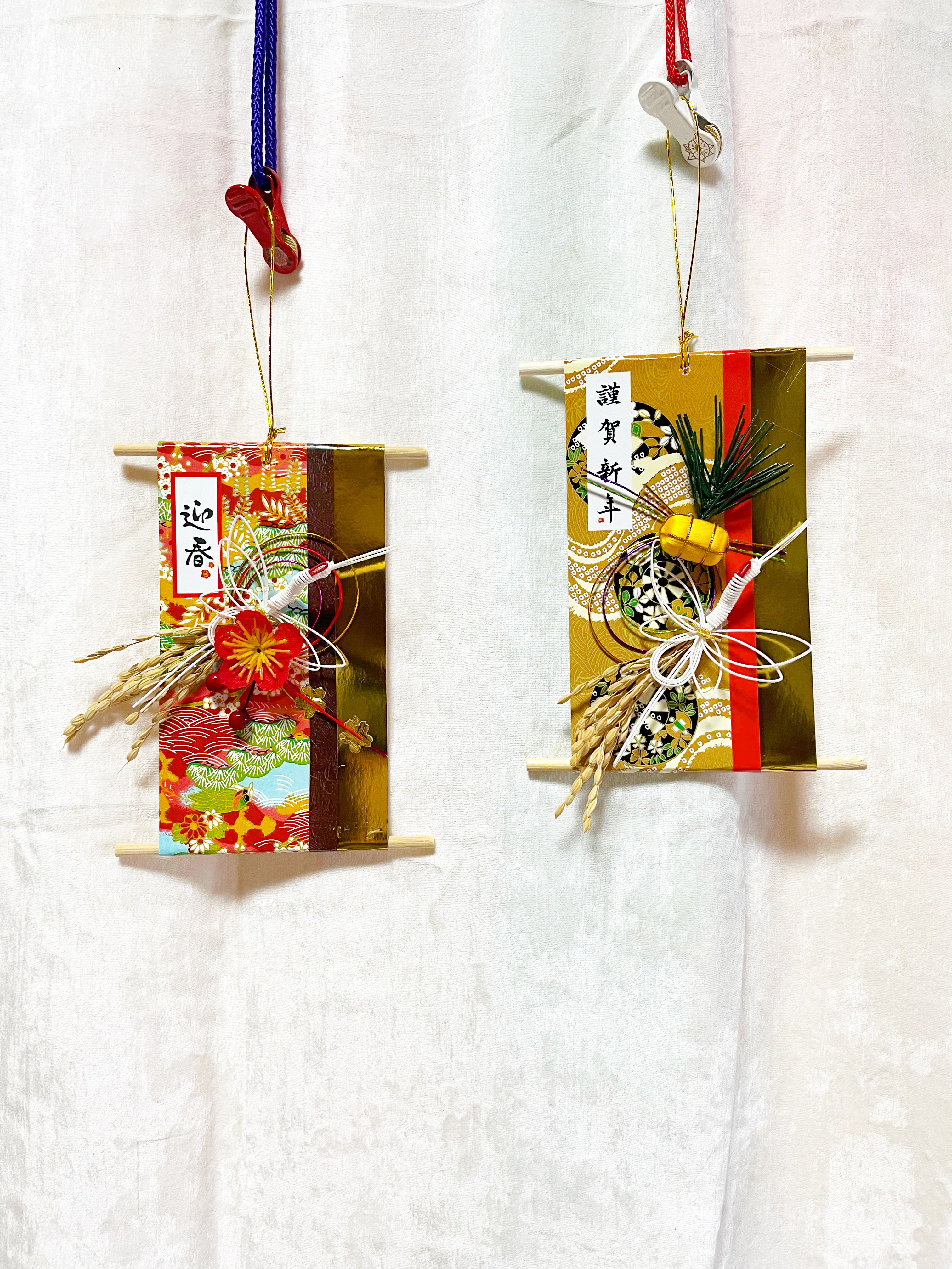 ☆美品☆和風 掛け飾り12ヶ月シリーズ 超早割お正月【梅•俵】稲穂と鶴の壁掛け飾り 迎春 鶴 水引飾り
