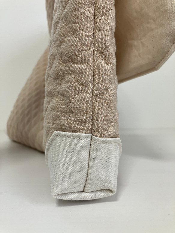 底角補強！デコレクションズ使用キルティングショルダーバック　通園　図書袋 3枚目の画像