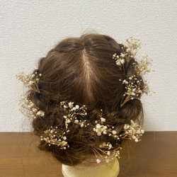 ドライフラワー髪飾り ヘッドドレス ヘアード スターチス ヘッドドレス