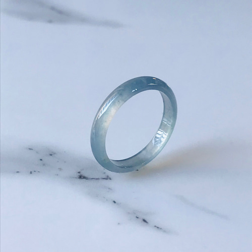 R60-001］ ジェイド JADE ヒスイ 本翡翠 くりぬき リング 天然石 