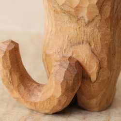 「お手上げな猫」招き猫 木彫り 木製 ネコの置物 インテリア雑貨（木材：山桜）（No.N0055） 15枚目の画像