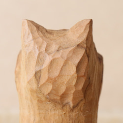 「お手上げな猫」招き猫 木彫り 木製 ネコの置物 インテリア雑貨（木材：山桜）（No.N0055） 16枚目の画像