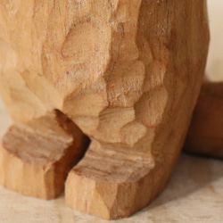 「お手上げな猫」招き猫 木彫り 木製 ネコの置物 インテリア雑貨（木材：山桜）（No.N0055） 14枚目の画像