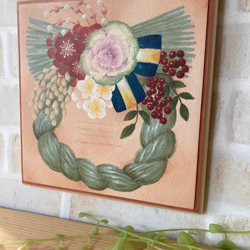 トールペイントのお正月壁飾り 絵画 アトリエ ユニヴェール 通販