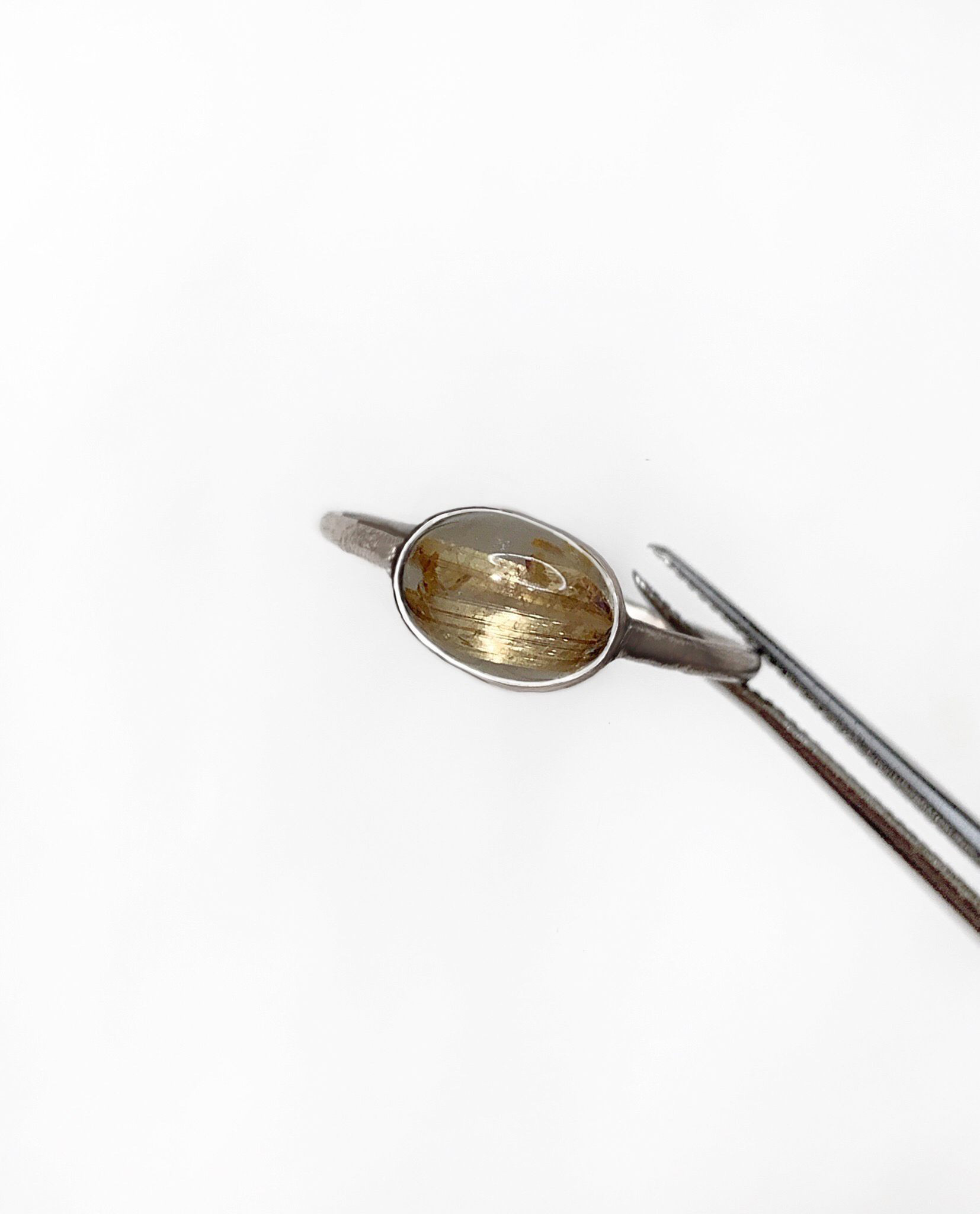 一点もの Cat’s eye Rutilated QTZ リング/ 受注制作