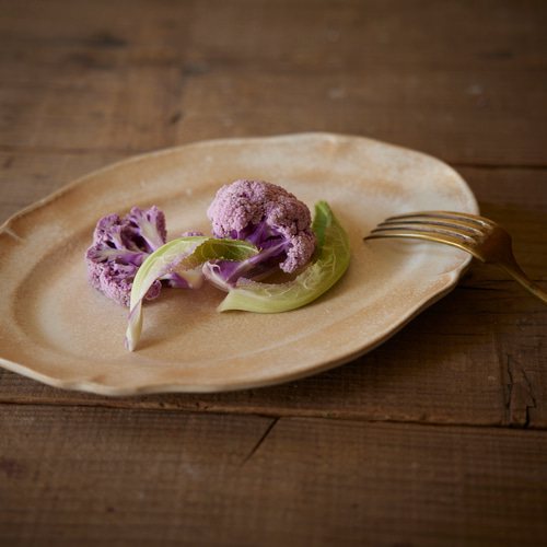 co+fe 花リムオーバルプレート　コンポート　プレート co+feの花リム コンポート