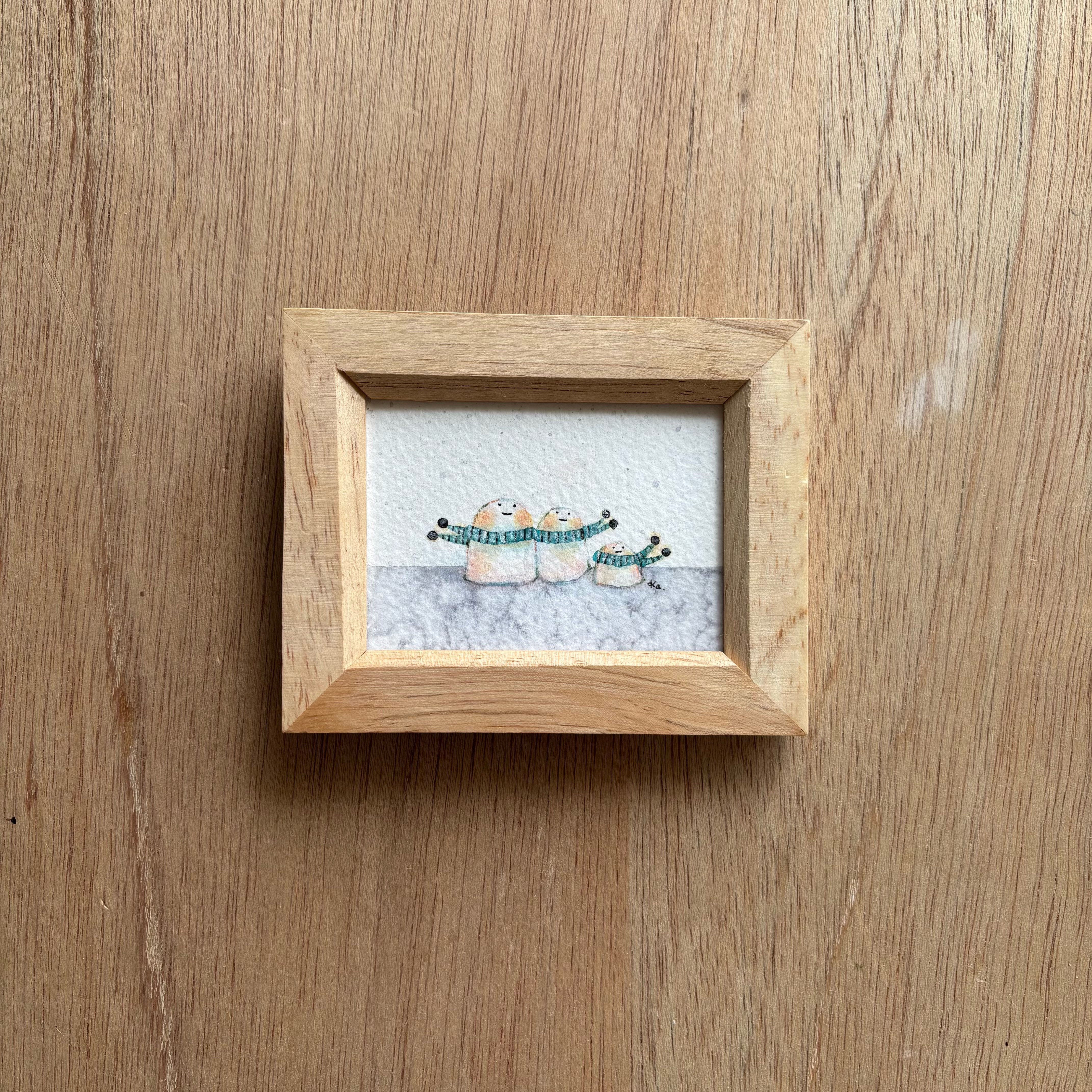 「冬の朝」ミニ額　原画