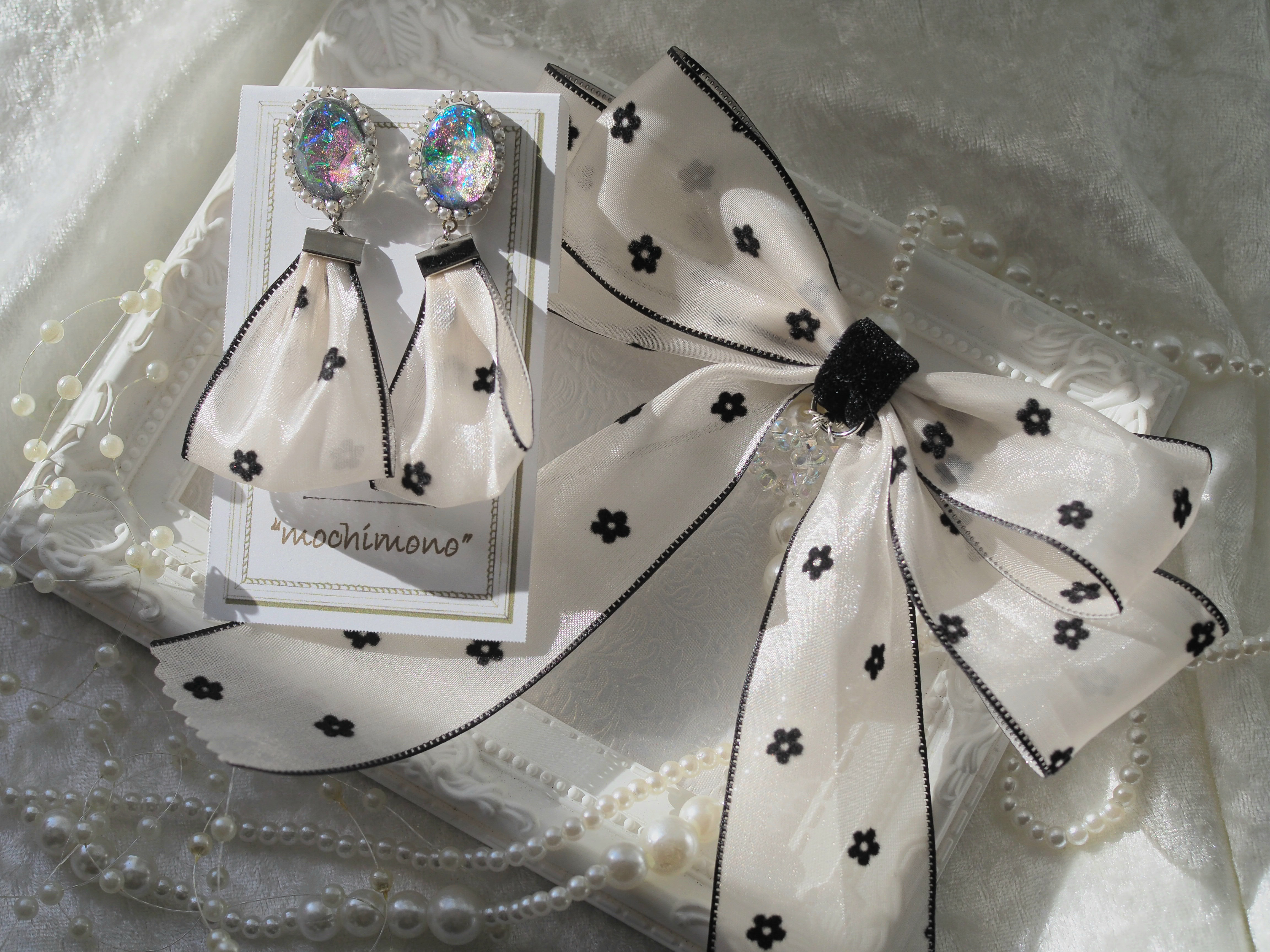 〜オーロラの夢〜ピアスorイヤリング&バレッタセット