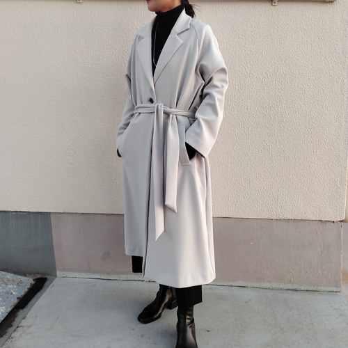 2025AW特別価格】日本製 ウエストベルトチェスターロングコート