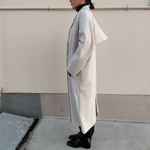 2025AW特別価格】日本製 ウエストベルトチェスターロングコート