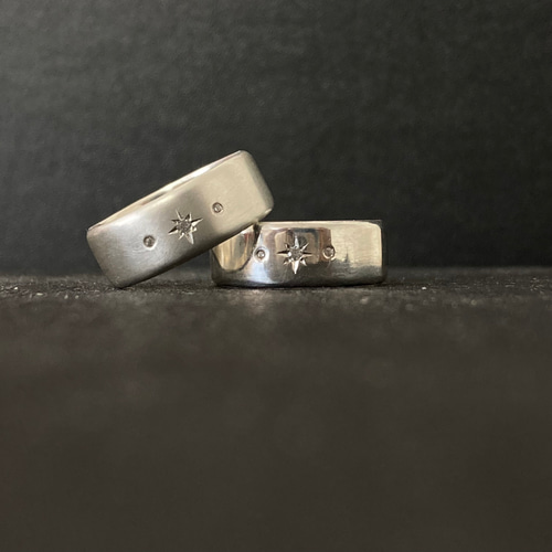 ゆるり　ざらざら槌目の甲丸リング 手作り結婚指輪】Pt甲丸槌目リング（結婚指輪） ID17945 | zuii