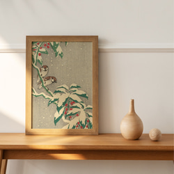 NO.326】チョコレートブラウンの抽象画モダンアートポスター☆茶色