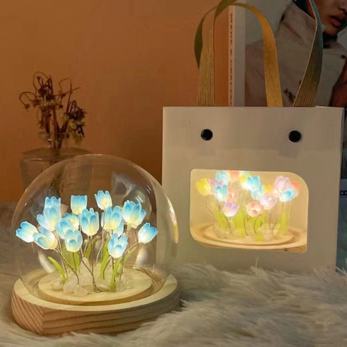 16輪のチューリップのナイトライト 電池式 ナイトランプ ナイトライト