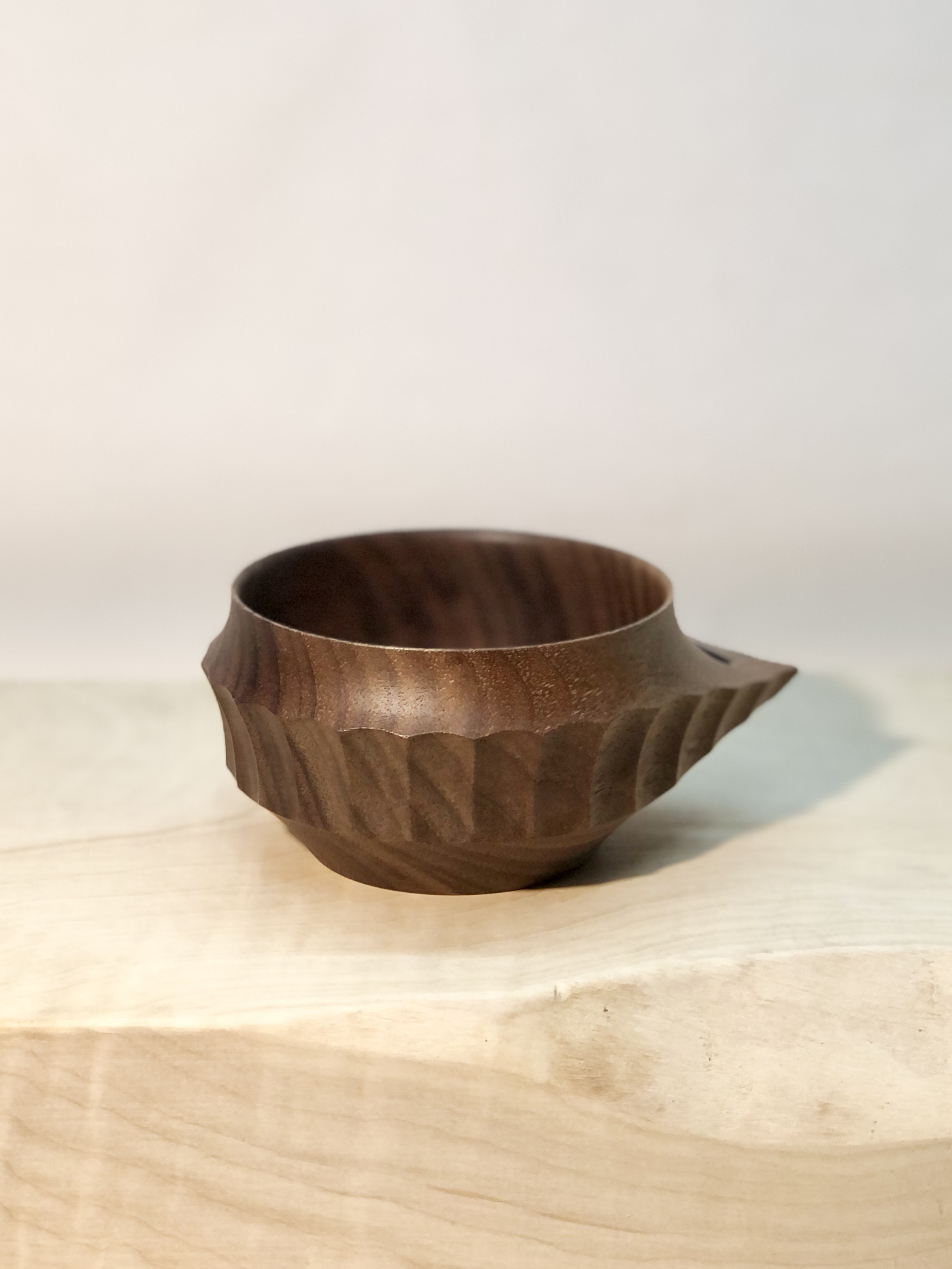 ウォルナットのククサ　木の器