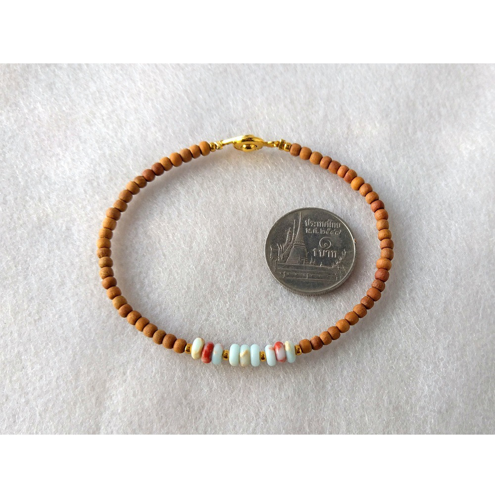 白檀ブレスレット　寿山石