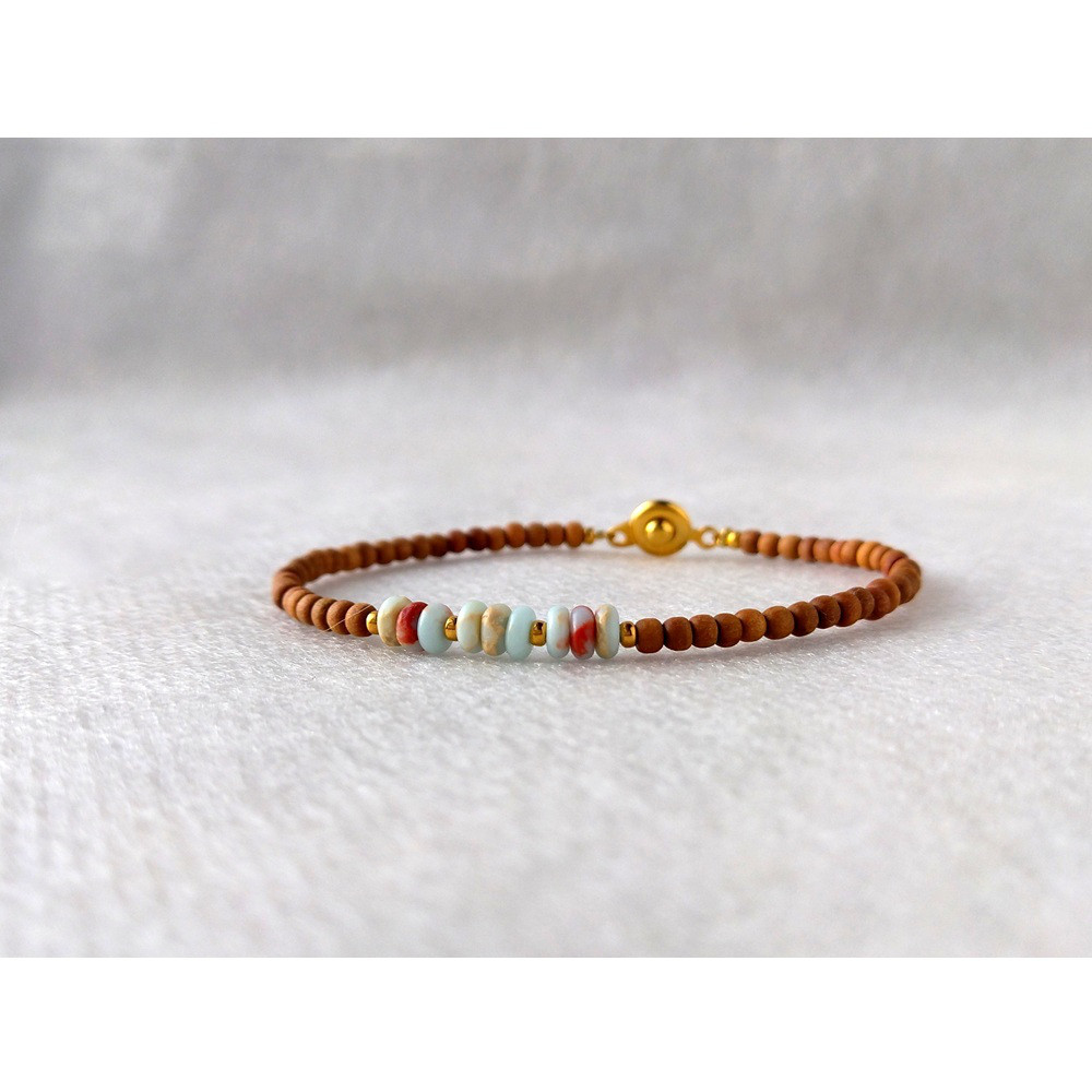 白檀ブレスレット　寿山石