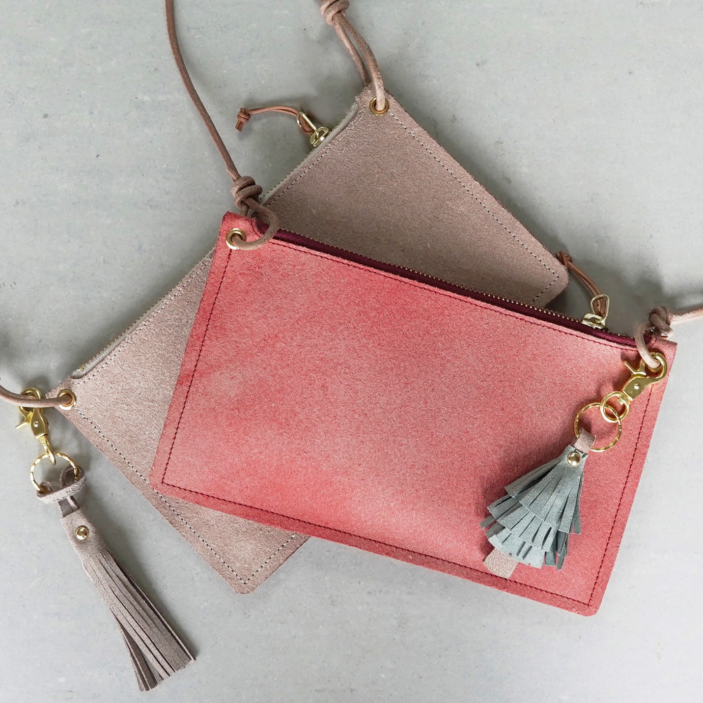 床革レザー サステナブル素材のウォレット/ショルダーバッグ