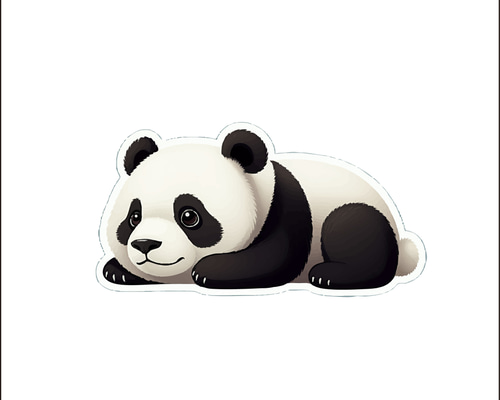ST-114 可愛いパンダステッカーの防水ステッカー シール