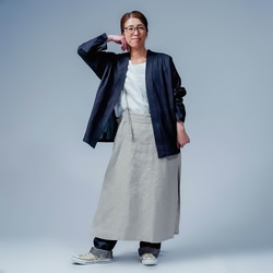 【soco】美シルエット 洗練されしデニムカーディガン / ダークインディゴ h042f-din2 7枚目の画像