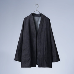 【soco】美シルエット 洗練されしデニムカーディガン / ダークインディゴ h042f-din2 19枚目の画像