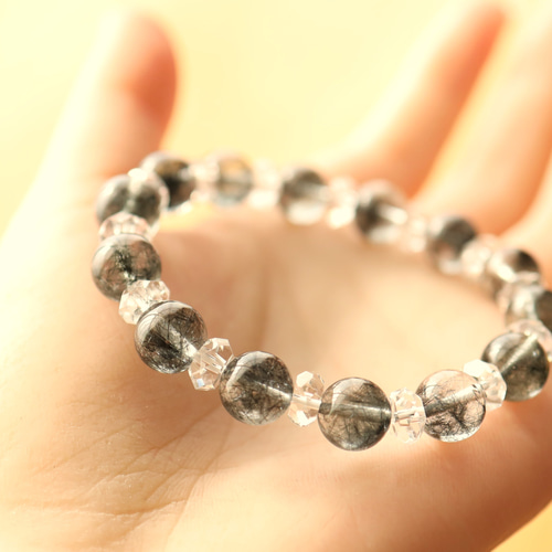 ☆スーパープレミアム☆ブラックラビットヘアルチルクォーツ：9.5ミリ