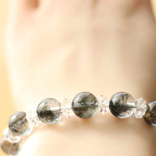 ☆スーパープレミアム☆ブラックラビットヘアルチルクォーツ：9.5ミリ