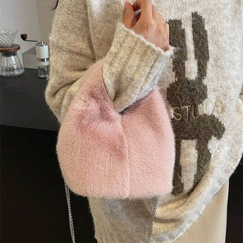 秋冬新作 ふわふわ ぬいぐるみ ハンドバッグ レディース、大容量ファー