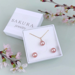 当店人気No.1】 希少 桜色ピンク 淡水パール ネックレス ピアス