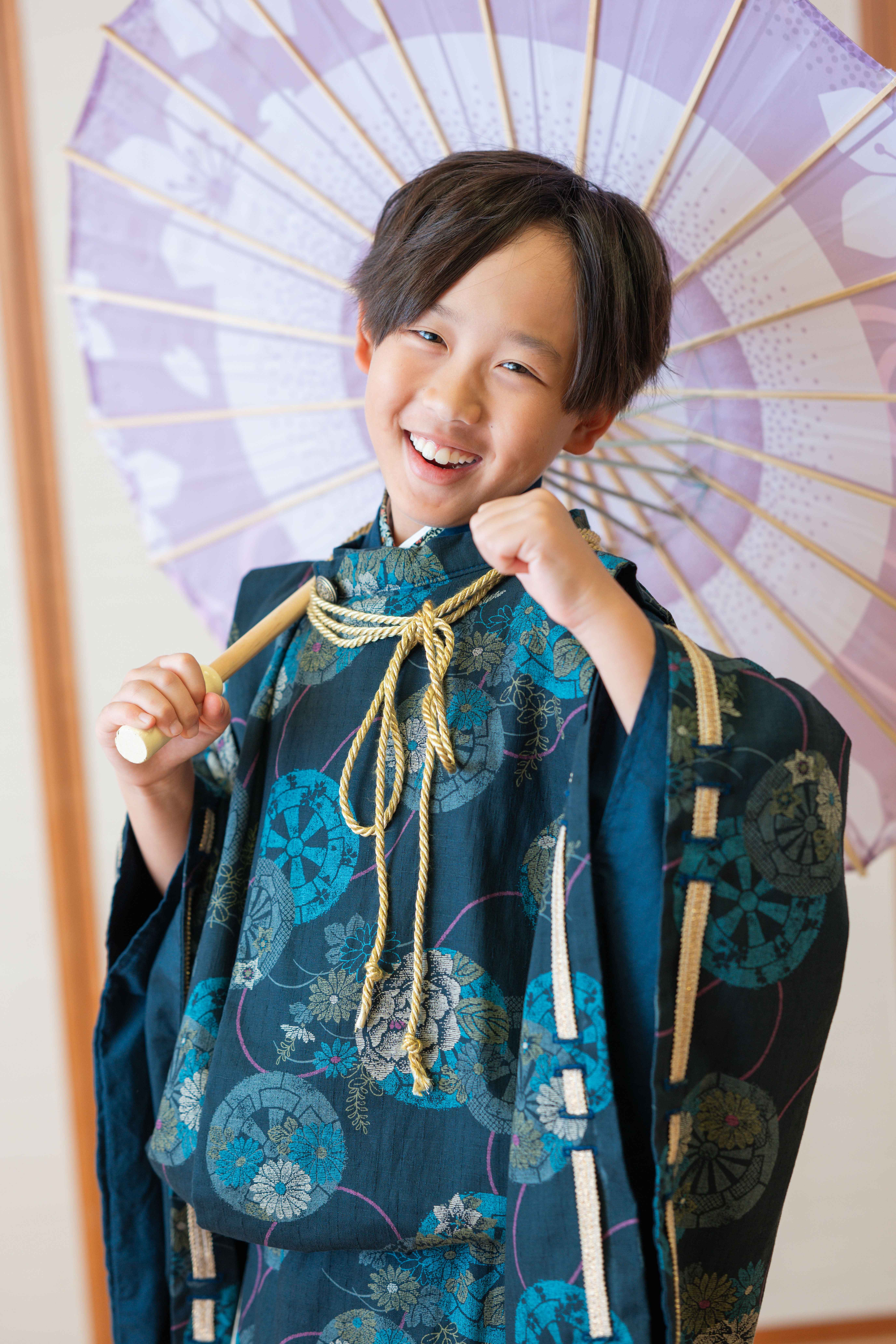 【お値下げ中】七五三セット　着物　和傘　小物など　男の子 七五三 男の子和装小物セット 懐剣・お守り・角帯 3点セット