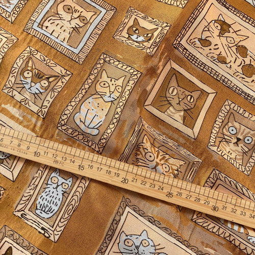 猫柄 ジャガード 生地 布地 かわいい ハンドメイド素材 手芸 材料 160