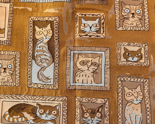 猫柄 ジャガード 生地 布地 かわいい ハンドメイド素材 手芸 材料 生地