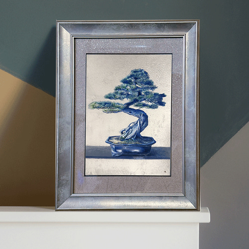 松の押絵　額 押絵のミニ額セット 松に鶴／三階松 | 平林押絵工房