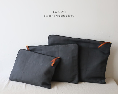 夏SALE3点セット 軽量クッション入り キルティング 革ナイロン