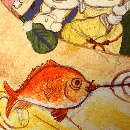 七福神の乗った宝船」 絵画 開運絵師工房 通販 18648007｜Creema