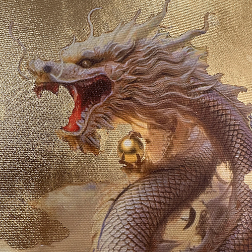 龍神」金色のキャンバスアート※純金箔使用 絵画 開運絵師工房 通販