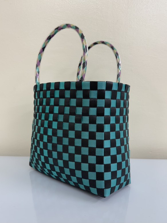 プラカゴ PPバンド バッグ 黒 緑 エコバッグ・サブバッグ anshisHR