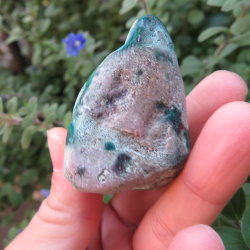 美しい鉱物標本】クリソコラ・マラカイトの共生原石／50グラム その他