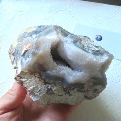 水晶 ジオード 瑪瑙 鑑賞石 原石 ジオード 】◇1.6kg◇ 瑪瑙 水晶 クォーツ アゲート メノウ 原石