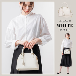 シュリンクレザー ショルダーベルト付き ダブルファスナー ミニハンドバッグ（stb-152） 4枚目の画像