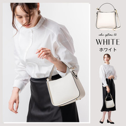 シュリンクレザー ショルダーベルト付き コバ塗バッグ（stb-144） 4枚目の画像