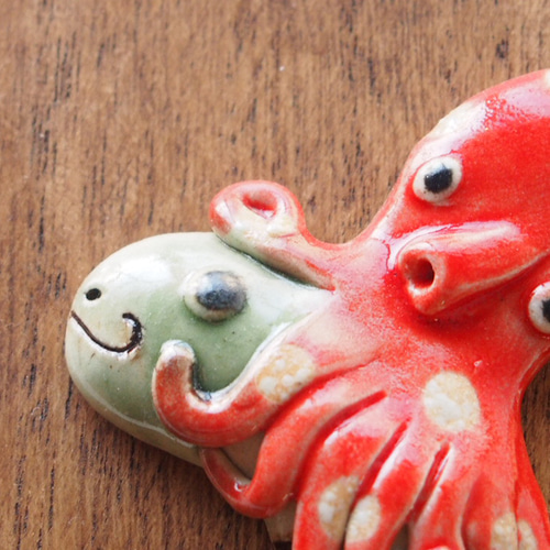 正月 縁起物壁掛け 巳とタコ B その他インテリア雑貨 studio claynote