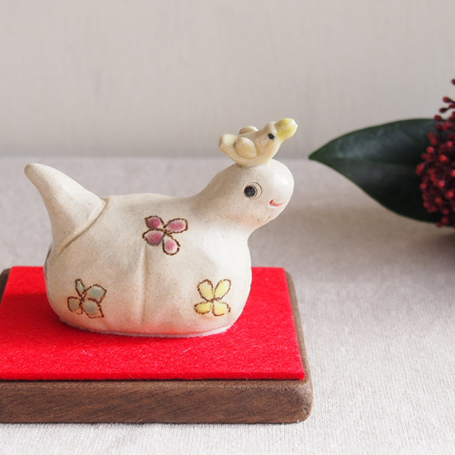 2025年 干支 巳と小鳥 オブジェ B その他置物 studio claynote 通販