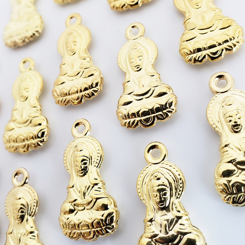 16個 CCB プラスチック 観音菩薩 座禅 関陰 仏像 瞑想チャーム パーツ