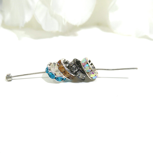 10mm 10個 金・銀ロンデル 平型・花型 【全4種より選択】 シルバー
