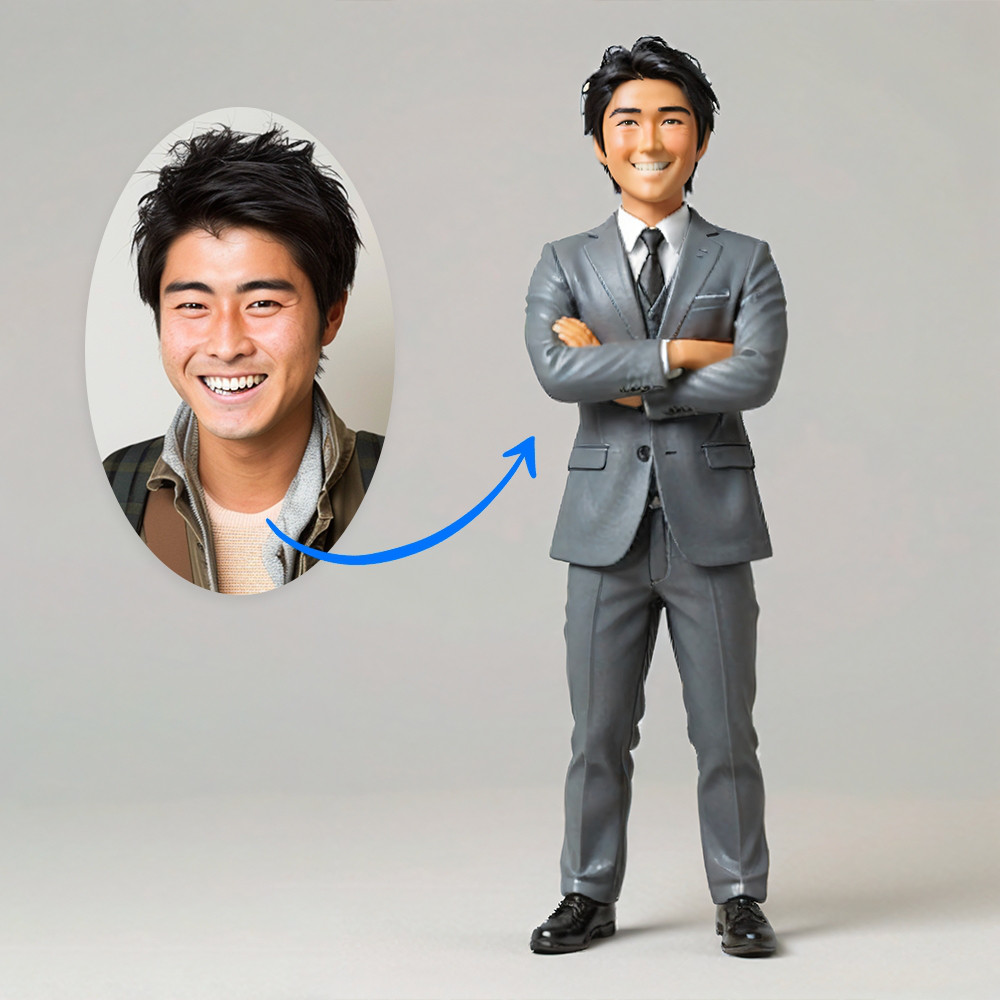 【オリジナルフィギュアI】還暦 祝い プレゼント✨退職 記念品 男性✨古希 プレゼント✨写真からフィギュア