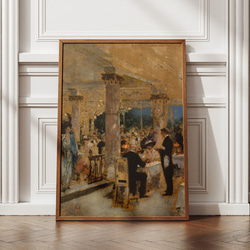 油絵 時計【紅葉の湖】 絵画 HR 通販 12674150｜Creema(クリーマ)