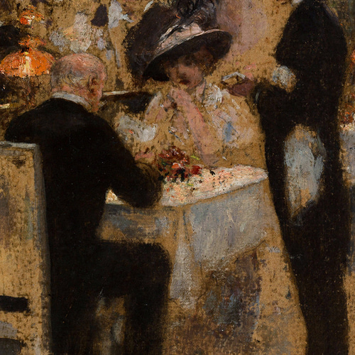 夜のレストランの絵画インテリアポスター☆ロマンティッククラシック