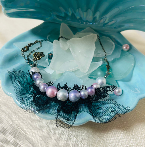 ゴシック人魚のレースチョーカー 1枚目の画像